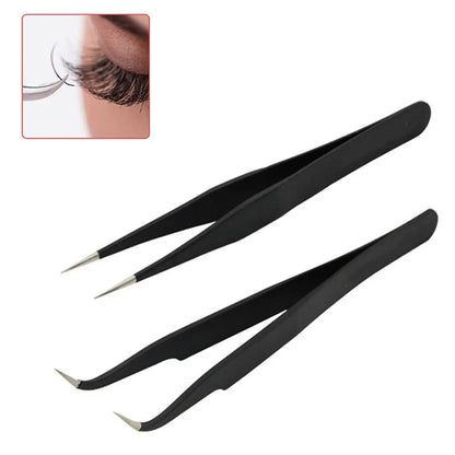 Antistatic Black Manicure Tool Acrylic Gel Nail Art Rhinestones Sequins Paillette Picking Nipper Tweezers HOT