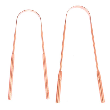 1PCS Copper Tongue Scraper Cleaner Scraper Toothbrush Dental Oral Care Hygiene Health Care Tool For Men Women