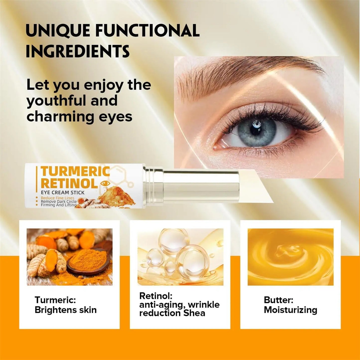 Instant Eye Bag Remove Eye Cream Anti Fat Particles Dark Circles Puffiness Fade Fine Lines Lift Brighten Korean Beauty Eye Care