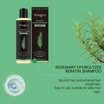 Rosemary Shampoo Natural Hair Thickening Volumizing Controls Oil Strengthens & Repairs with Herbal Botanicals For All Hair Types