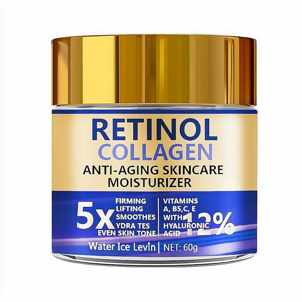 Facial Lotion Face Moisturizer Retinol & Collagen Cream For Women Men Moisturizing Nourishing Day & Night Skincare Serum