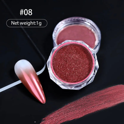 1 Jar Universal Laser Nail Glitter Holographic Powder Transparent Laser Magic Aurora Mirror Glitter UV Gel Pigment Dust