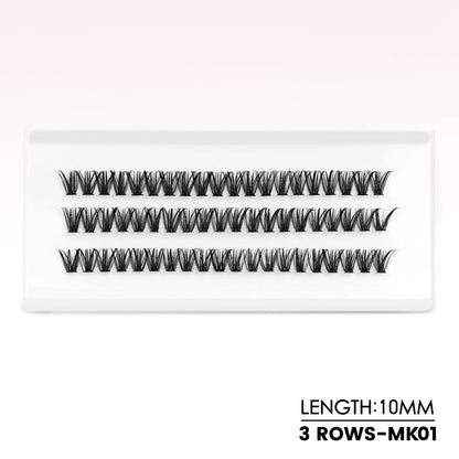 WOSHEER Lashes Cluster Kit Cat Lashes DIY Natural Eyelash Extension Kit Lash Bond & Seal Eyelash Clusters Set Makeup