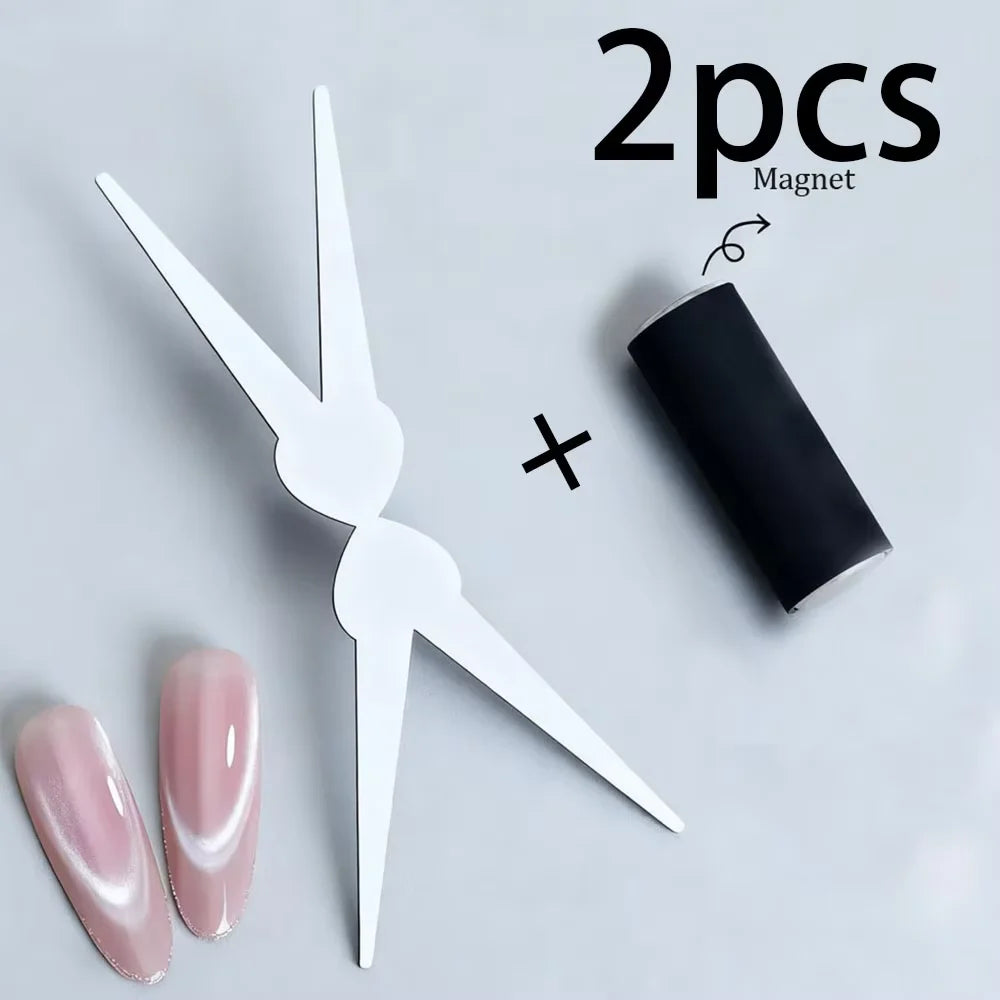 full Set Nail Art Cat Eye Magnet Auxiliary Tools For Black Hole Cat Eye&French&Love-heart&Rabbit Design Magnetic Cat Eye Gel