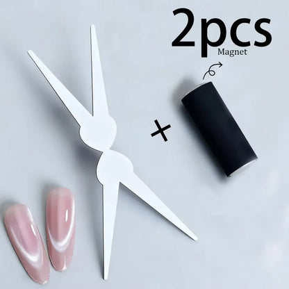 full Set Nail Art Cat Eye Magnet Auxiliary Tools For Black Hole Cat Eye&French&Love-heart&Rabbit Design Magnetic Cat Eye Gel