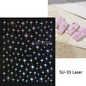 1pcs Golden 3D Metal Laser Starburst Nail Stickers Vibrant Y2K Nail Art Decorations for Manicure French Nail Art and DIY Nail