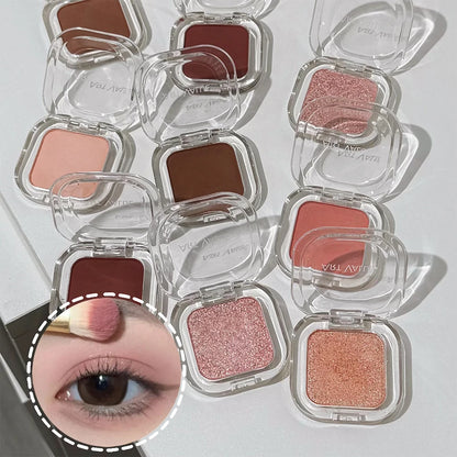 ART VALUE Single Color Eyeshadow Palette, Long-lasting, Matte & Shimmer Finish, No Fallout, Multi-color Eyeshadow for Makeup