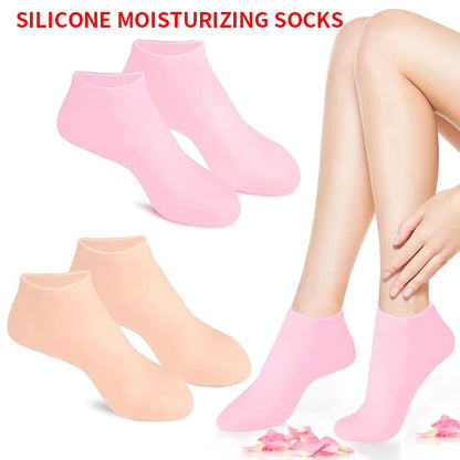 Heel Protection Foot Cover Soft Silicone Foot Mask Foot Care Anti Foot Drying and Cracking Heel Moisturizing Socks Reusable