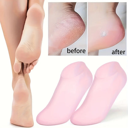 Heel Protection Foot Cover Soft Silicone Foot Mask Foot Care Anti Foot Drying and Cracking Heel Moisturizing Socks Reusable