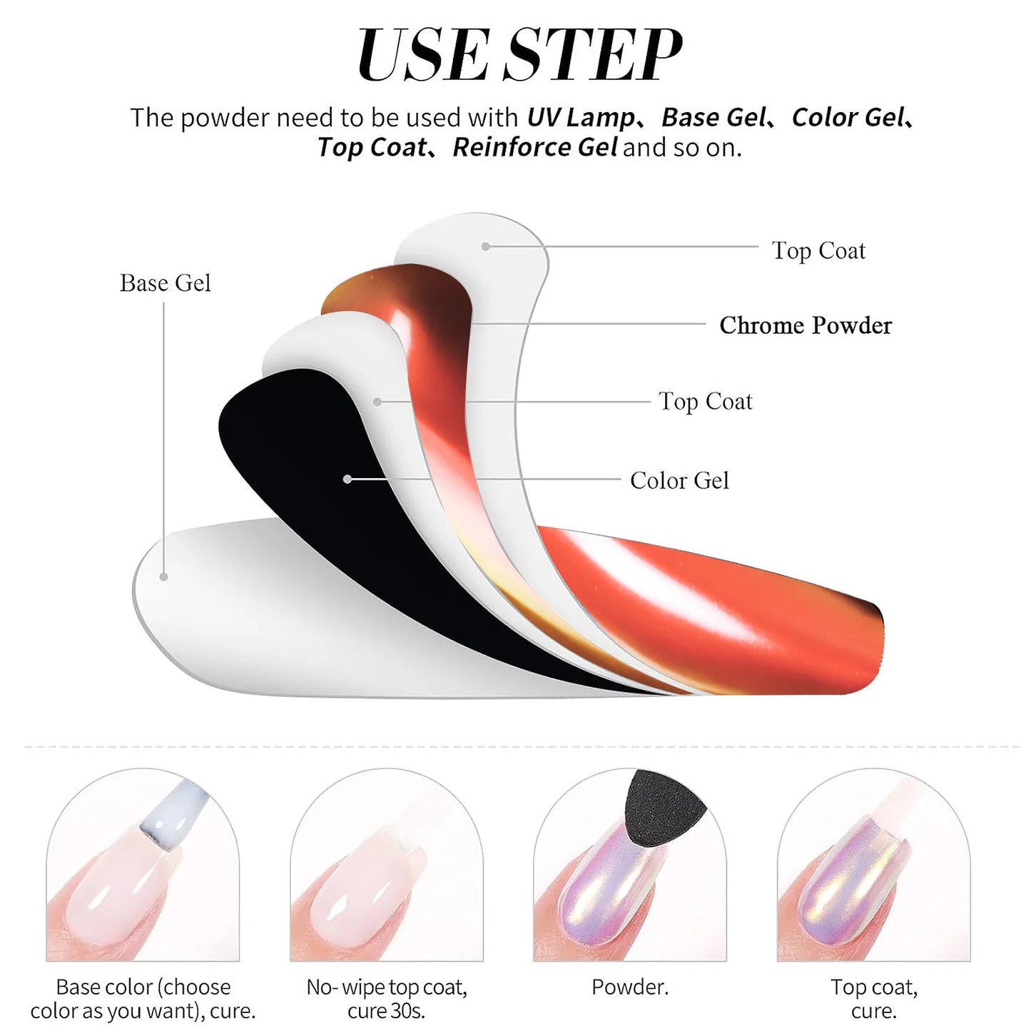 12-Color Glitter Magic Mirror Nail Powder Chameleon Aurora Pigments Multi-Chrome Shift Pigment Iridescent Rainbow Holo Nail Art*