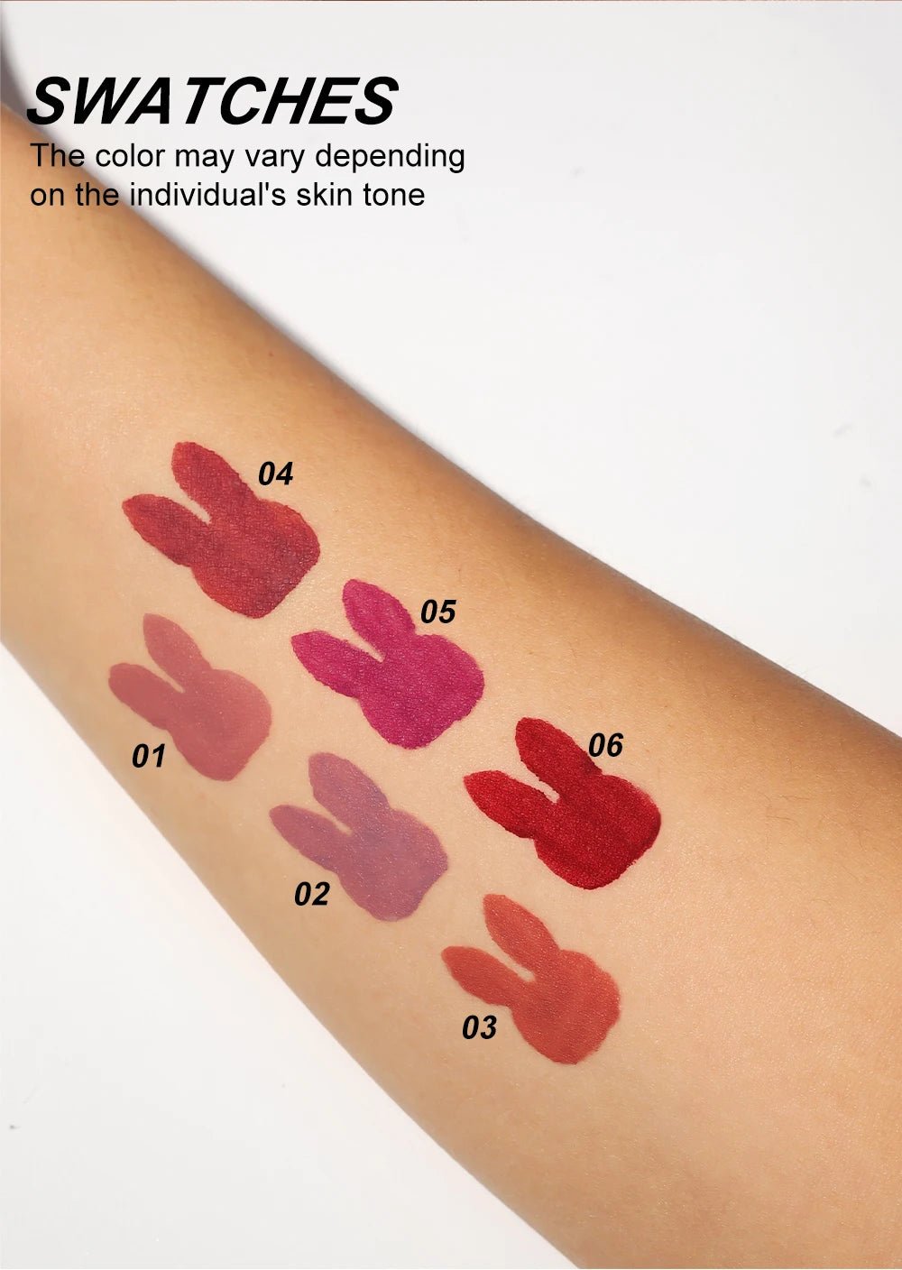 YOUNG VISION 6Pcs/Set Matte Velvet Lipgloss Waterproof Long-Lasting Liquid Lipstick for Flawless Makeup