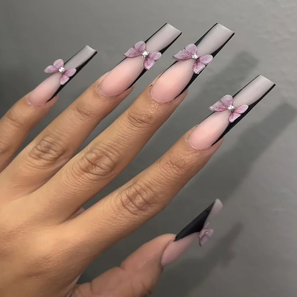 500/550pcs Water Pipe Square Shape Tips For Acrylic False Nail,XL Clear/Nature Half Cover False Nail Tips Extensions Capsules