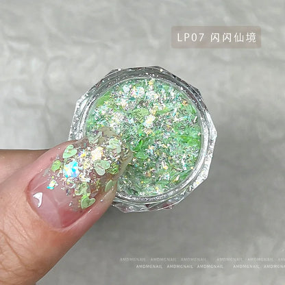 1Pc Mixed Shapes Sparkle Nail Glitter Sequins Polish Star Heart Hexagon Nail Glitter 3D Decals For Nail Shining Decorations