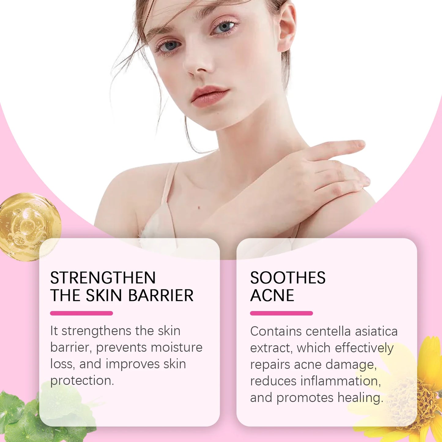 Centella Asiatica Soothing Cream Hydrating Face Moisturizer Calming Sensitive Skin Nourishing Redness Repair Acne Removal Cream