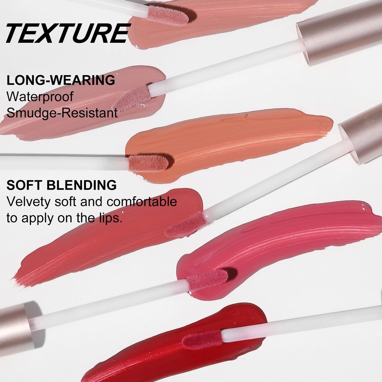 YOUNG VISION 6Pcs/Set Matte Velvet Lipgloss Waterproof Long-Lasting Liquid Lipstick for Flawless Makeup