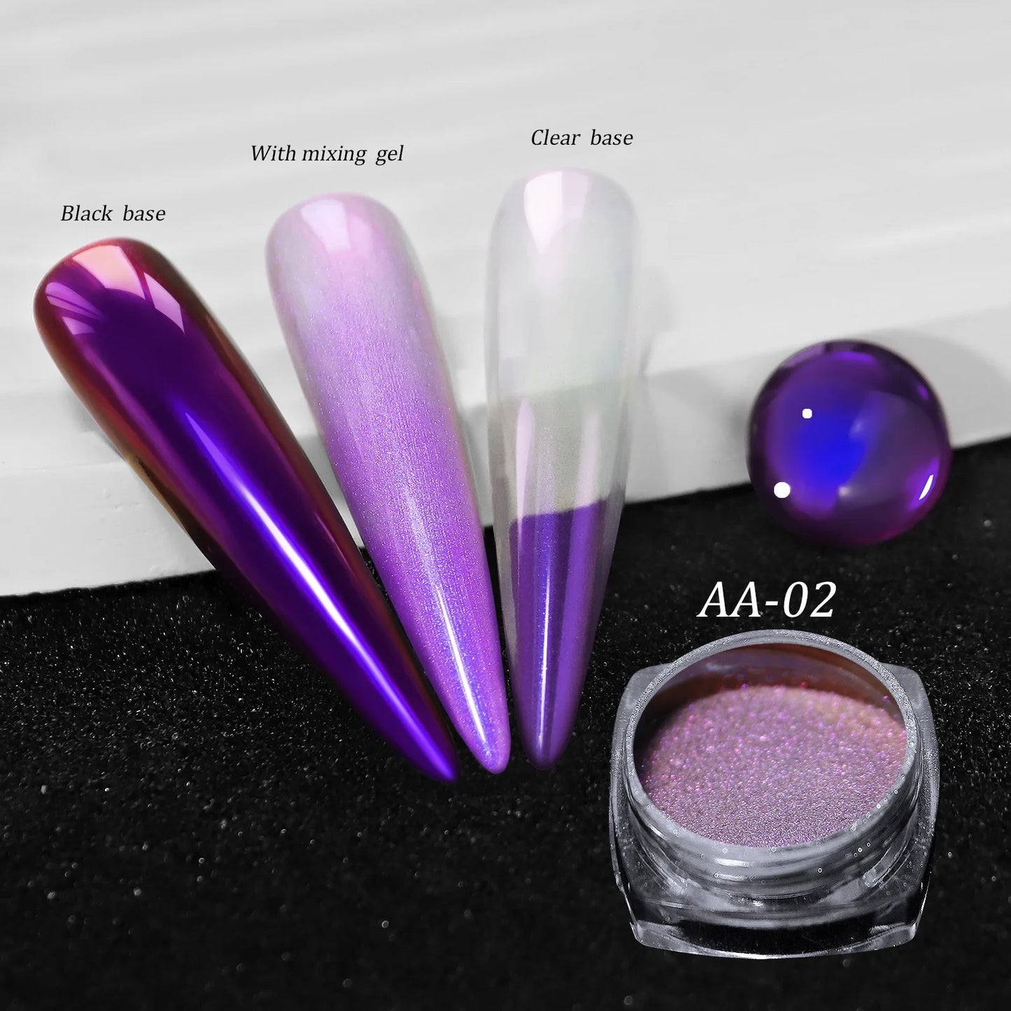 1 Jar Universal Laser Nail Glitter Holographic Powder Transparent Laser Magic Aurora Mirror Glitter UV Gel Pigment Dust