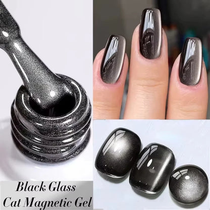 BORN PRETTY Sparkling Glass Bead Cat Magnetic Gel Nail Polish Flash White Spar Red Color Semi Permanent Soak Off UV Gel Varnish