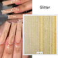 1pcs Golden 3D Metal Laser Starburst Nail Stickers Vibrant Y2K Nail Art Decorations for Manicure French Nail Art and DIY Nail