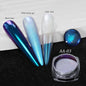1 Jar Universal Laser Nail Glitter Holographic Powder Transparent Laser Magic Aurora Mirror Glitter UV Gel Pigment Dust