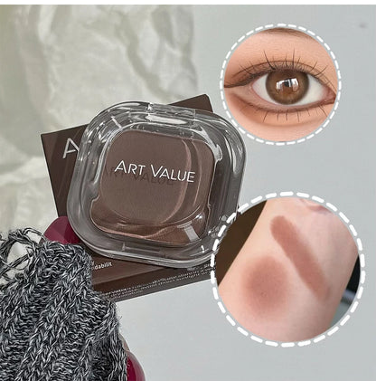 ART VALUE Single Color Eyeshadow Palette, Long-lasting, Matte & Shimmer Finish, No Fallout, Multi-color Eyeshadow for Makeup