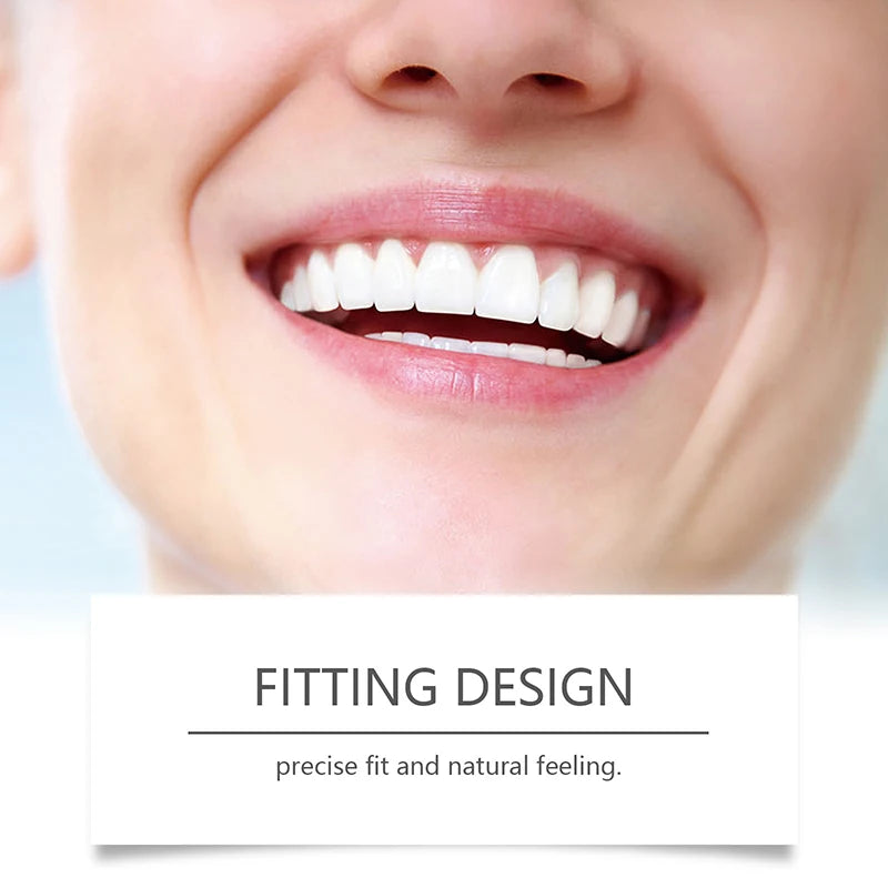 New Silicone Denture Set Temporary Orthodontic Teeth Fit Fake Teeth Oral Hygiene Care Whitening Simulation Braces for Daily Use