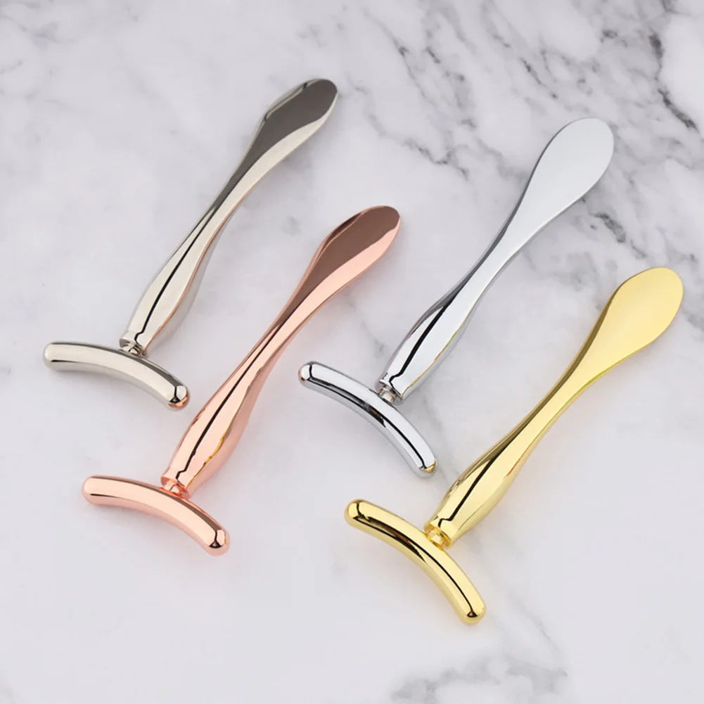 2in 1 Face Eye Massage Stick Eye Cream Applicator for Anti Wrinkle Dark Circles Facial Lifting Mixing Spatulas Scoop Mini Spoon