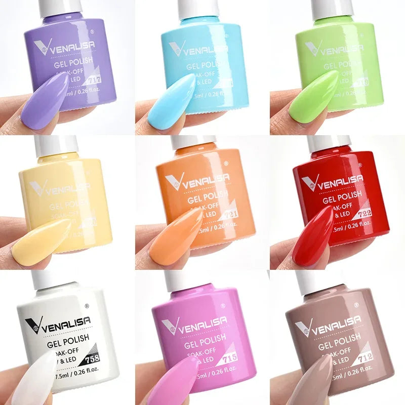 Venalisa 7.5ml HEMA FREE TPO FREE Full Coverage Soak Off UV LED Gel Polish Semi Permanent Nail Varnish Long Wear Gel Lacquer