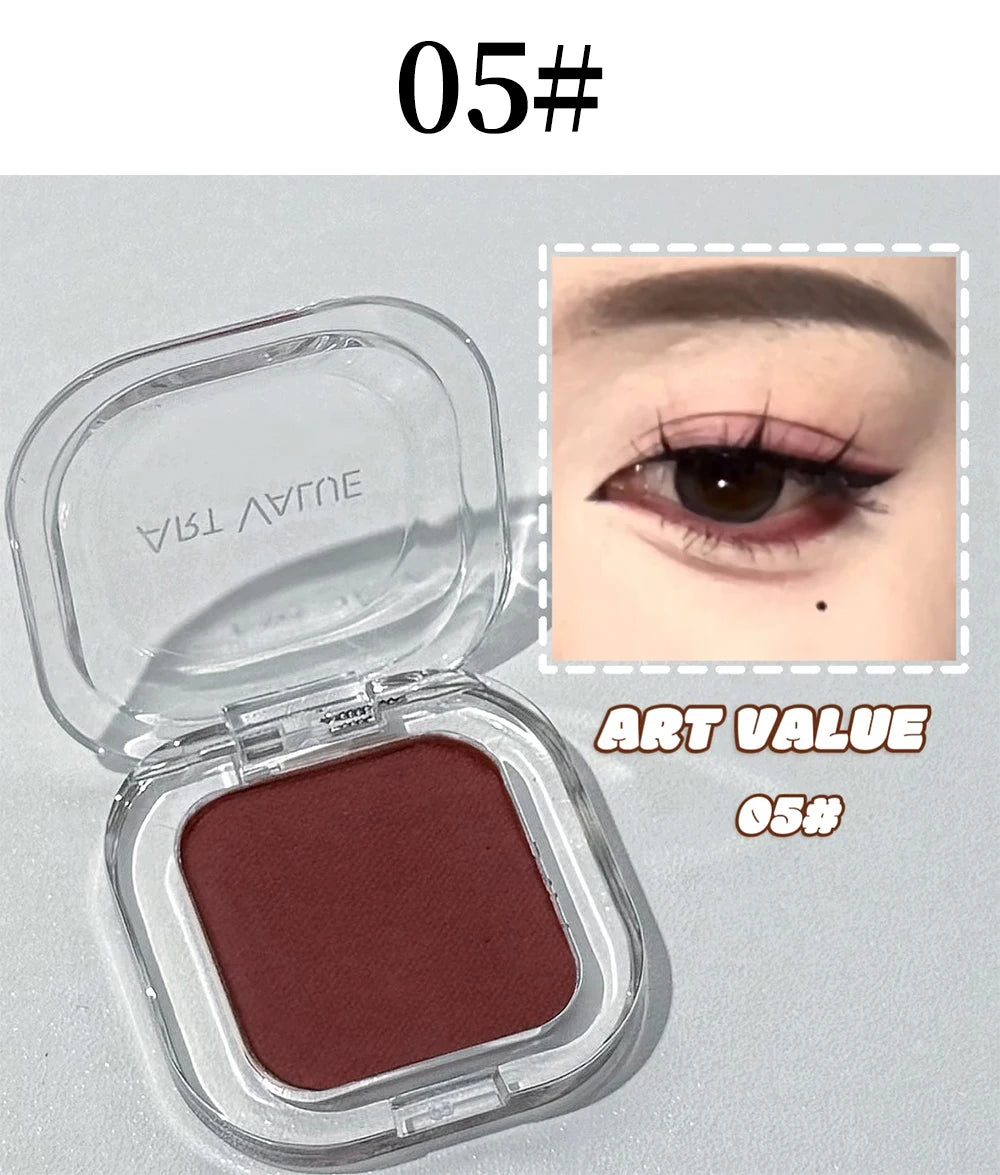 ART VALUE Single Color Eyeshadow Palette, Long-lasting, Matte & Shimmer Finish, No Fallout, Multi-color Eyeshadow for Makeup