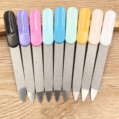 10 Pcs Stainless Dual Nail Files Metal Sanding File Pedicure Grooming For Professional Finger Toe Nail Care Manicure Tools Kits