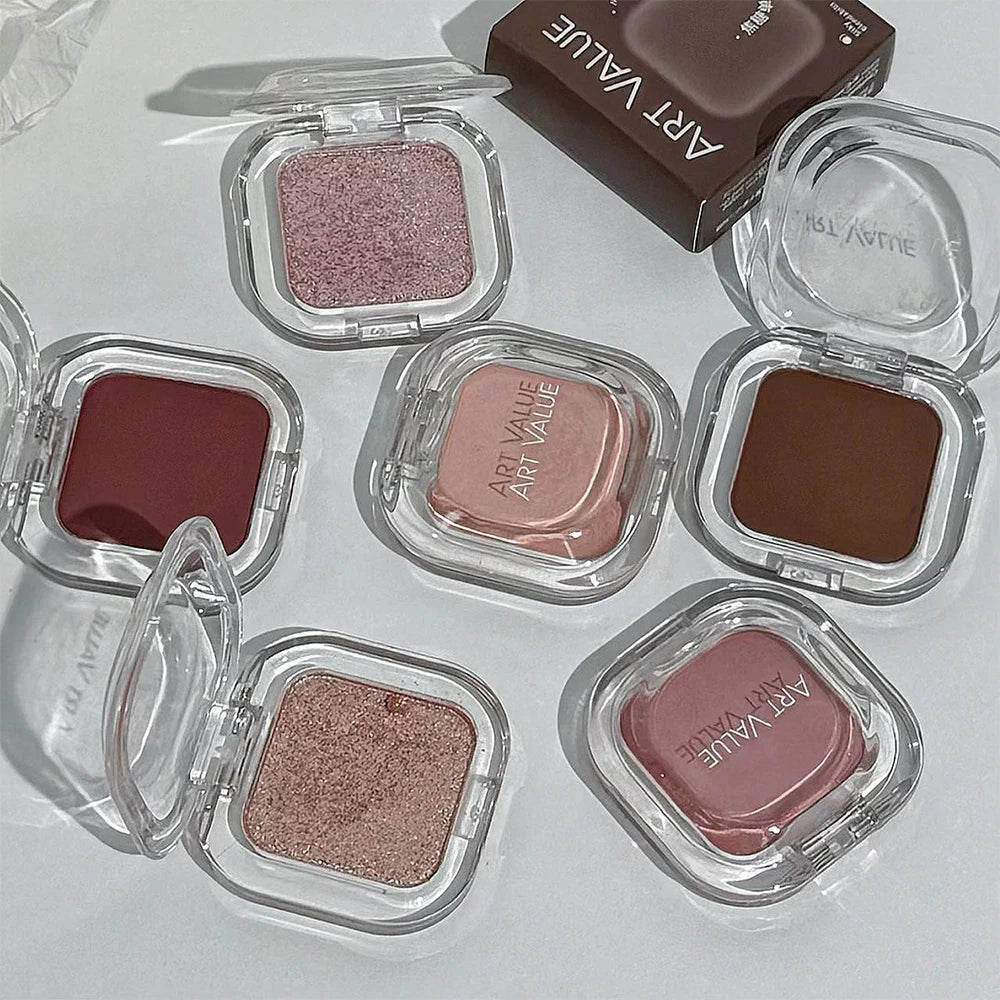 ART VALUE Single Color Eyeshadow Palette, Long-lasting, Matte & Shimmer Finish, No Fallout, Multi-color Eyeshadow for Makeup