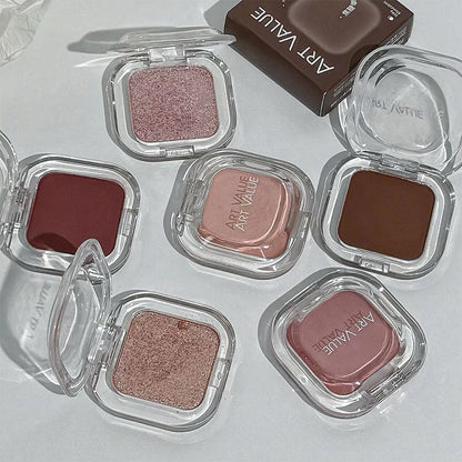 ART VALUE Single Color Eyeshadow Palette, Long-lasting, Matte & Shimmer Finish, No Fallout, Multi-color Eyeshadow for Makeup