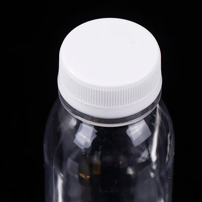 6Pcs 200ML Transparent Kids Water Bottle Plastic Juice Bottle PET Milk Beverage Bottle With Lid Portable Empty Water Bottles