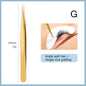 1PC Eyelash Extension Tweezers Lash Tweezer Applicator Extension Supplies Volume Professional Eyebrow Eyelash Gold Tweezers