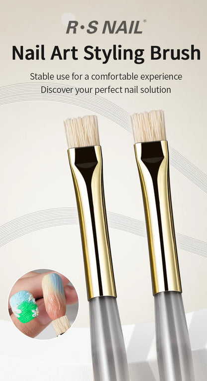 RSNAIL Nail Art Brush Multifunctional Stripe Liner Brushes Modeling Water Ripple DIY Design Hard Bristle Brush Nail Art Tools