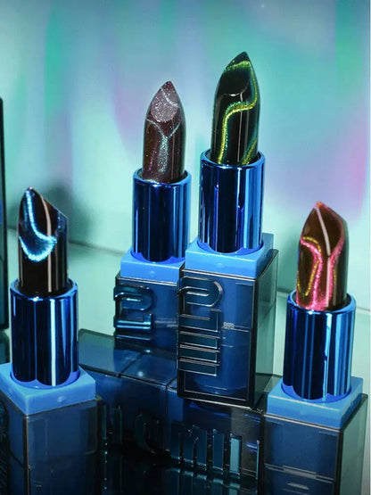MLSMILE New Upgrade Cat Eye Temperature Change Thousands Of Colors Fine Glitter Non-Stick Cup Color Changing Lipstick