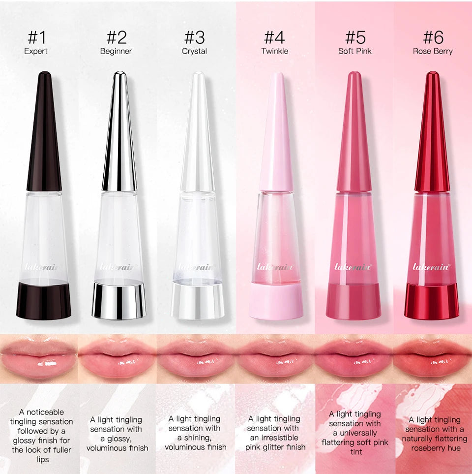 Lip Plumper Korean Cosmetics Moisturizing Transparent Gloss Fragrance Free Plumping Care 0.15oz Stocking Stuffer