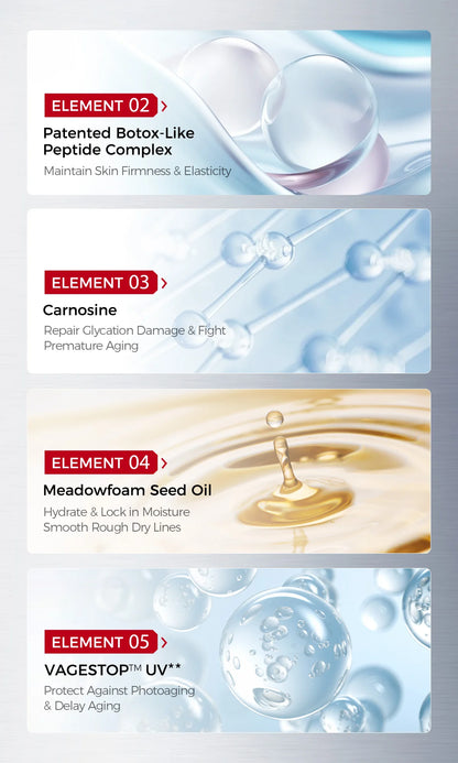 Firming & Brightening Face Cream – Anti-Aging with Yeast RNA, β-Eudesmol, Carnosine, VCIP, Red Myrrh Alcohol & VAGESTOP™ UV