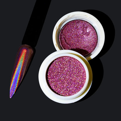 1 Jar Universal Laser Nail Glitter Holographic Powder Transparent Laser Magic Aurora Mirror Glitter UV Gel Pigment Dust