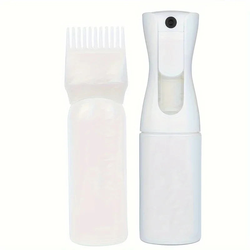 Hair Oil Applicator Set, Root Comb Applicator, Hair Oil Applicator, Fine Mist Sprayer, Hair Dye Bottle, Barber Shop Tools, 2 Pcs