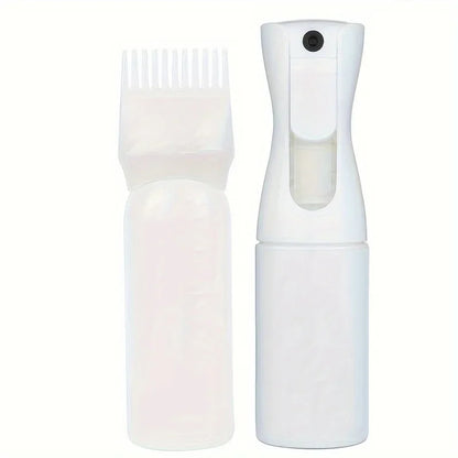 Hair Oil Applicator Set, Root Comb Applicator, Hair Oil Applicator, Fine Mist Sprayer, Hair Dye Bottle, Barber Shop Tools, 2 Pcs