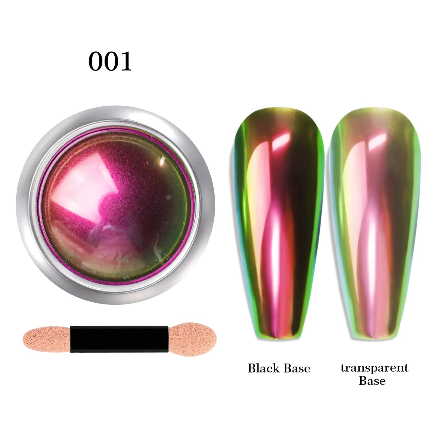 12-Color Glitter Magic Mirror Nail Powder Chameleon Aurora Pigments Multi-Chrome Shift Pigment Iridescent Rainbow Holo Nail Art*