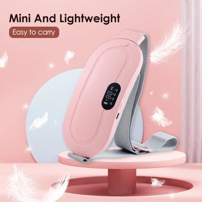 Heated Massage Warming Palace Belt Electric Period Cramp Massager for Menstrual Waist Stomach Abdominal Vibrating Heating Pad