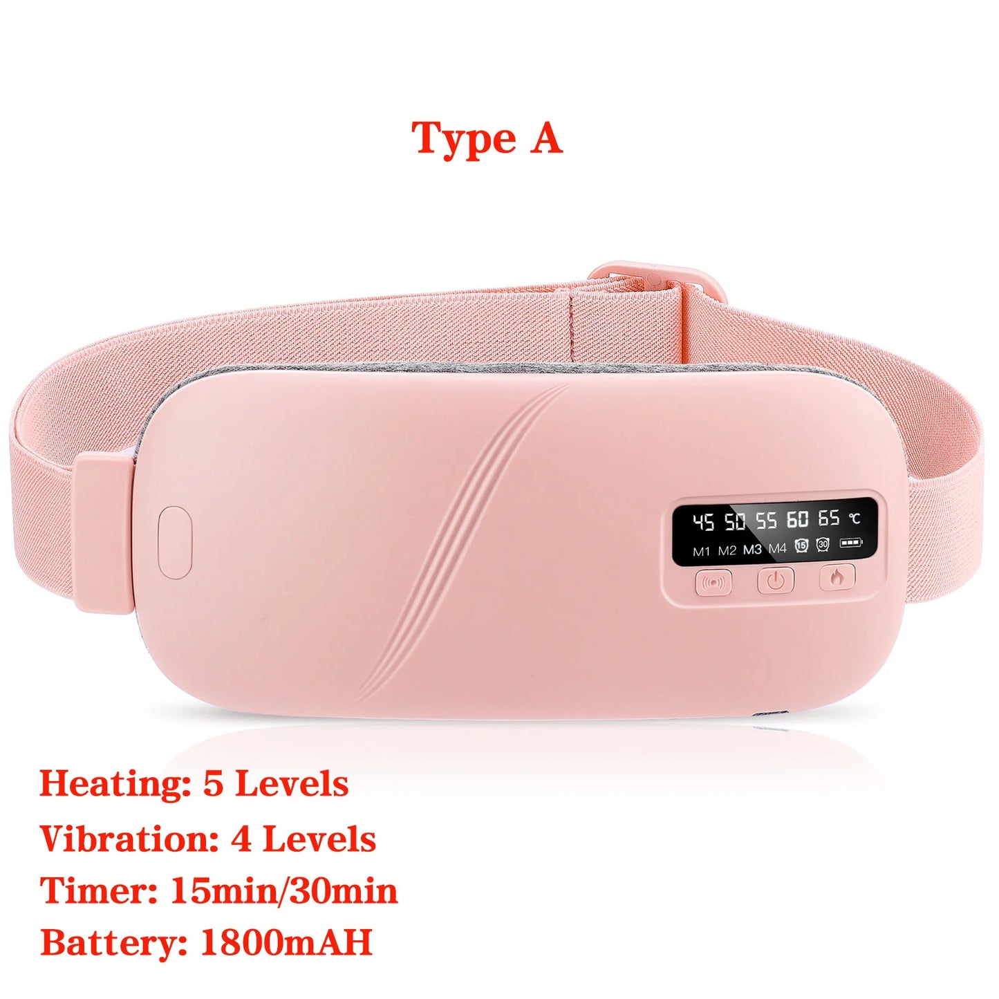 Heated Massage Warming Palace Belt Electric Period Cramp Massager for Menstrual Waist Stomach Abdominal Vibrating Heating Pad