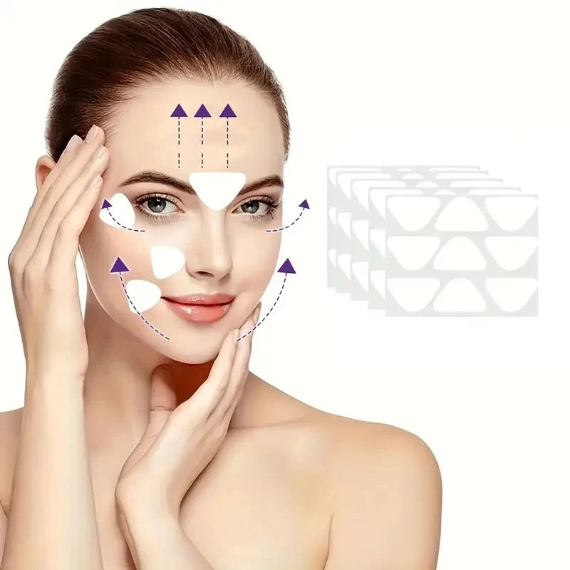 90pcs Silicone Facial Patches Forehead Face Smile Lines Patches, Easy to Use Facial Skin Firming Patches