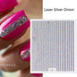 1pcs Golden 3D Metal Laser Starburst Nail Stickers Vibrant Y2K Nail Art Decorations for Manicure French Nail Art and DIY Nail