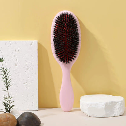 Hair Care Brush Styling Tool Boar Bristle Nylon Hair Combs Mini Anti-static Hair Scalp Massage Comb Women Salon