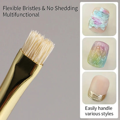 RSNAIL Nail Art Brush Multifunctional Stripe Liner Brushes Modeling Water Ripple DIY Design Hard Bristle Brush Nail Art Tools