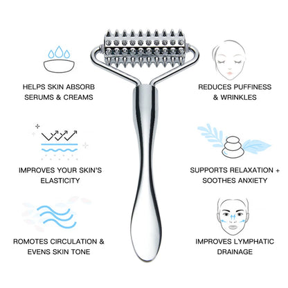 2in 1 Face Eye Massage Stick Eye Cream Applicator for Anti Wrinkle Dark Circles Facial Lifting Mixing Spatulas Scoop Mini Spoon