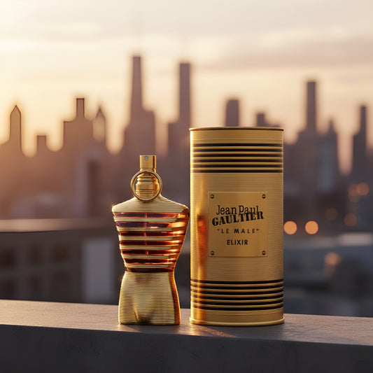 Jean Paul Gaultier Le Male Elixir 4.2 oz (125ml) Parfum Spray for Men – Intense Amber Woody Cologne