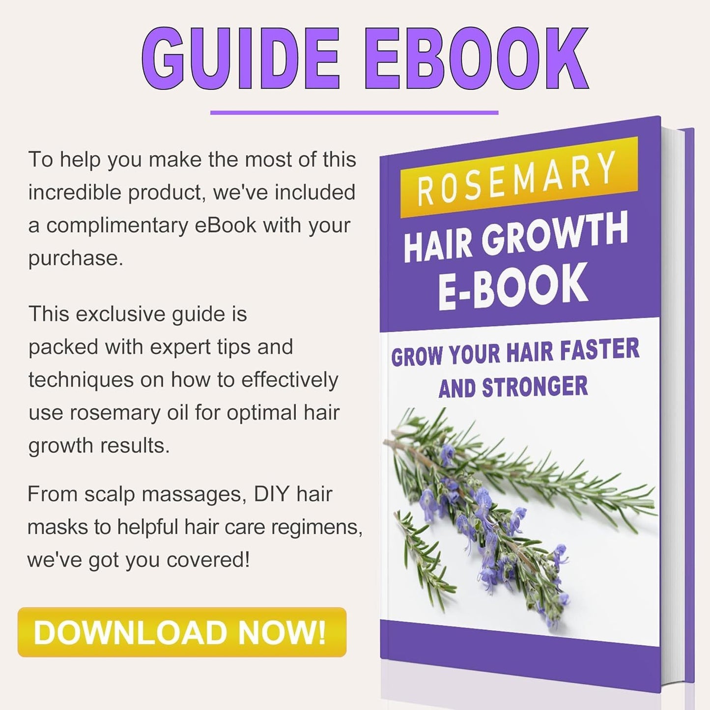 Rosemary Hair Growth Serum 2 Pack with Scalp Massager - Biotin, Argan Oil